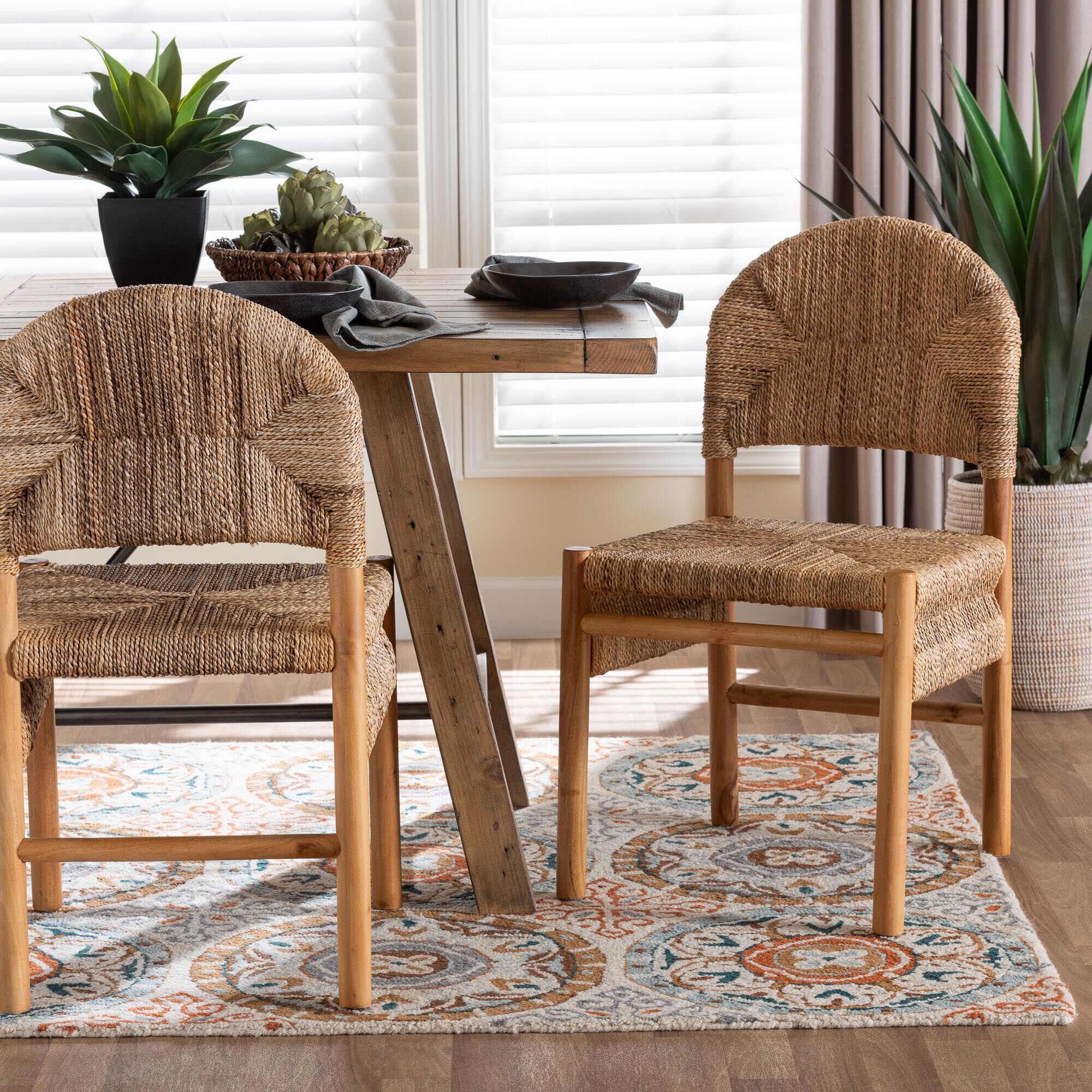 Cavo Handwoven Seagrass Dining Chair, HONEY, hi-res image number 0