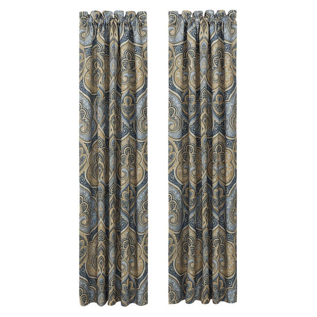 Messina Navy 84 Inch Window Panel Pair, NAVY, alternate image number 4