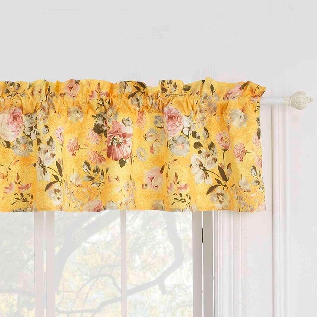 Finley Yellow Window Valance, YELLOW, hi-res image number null