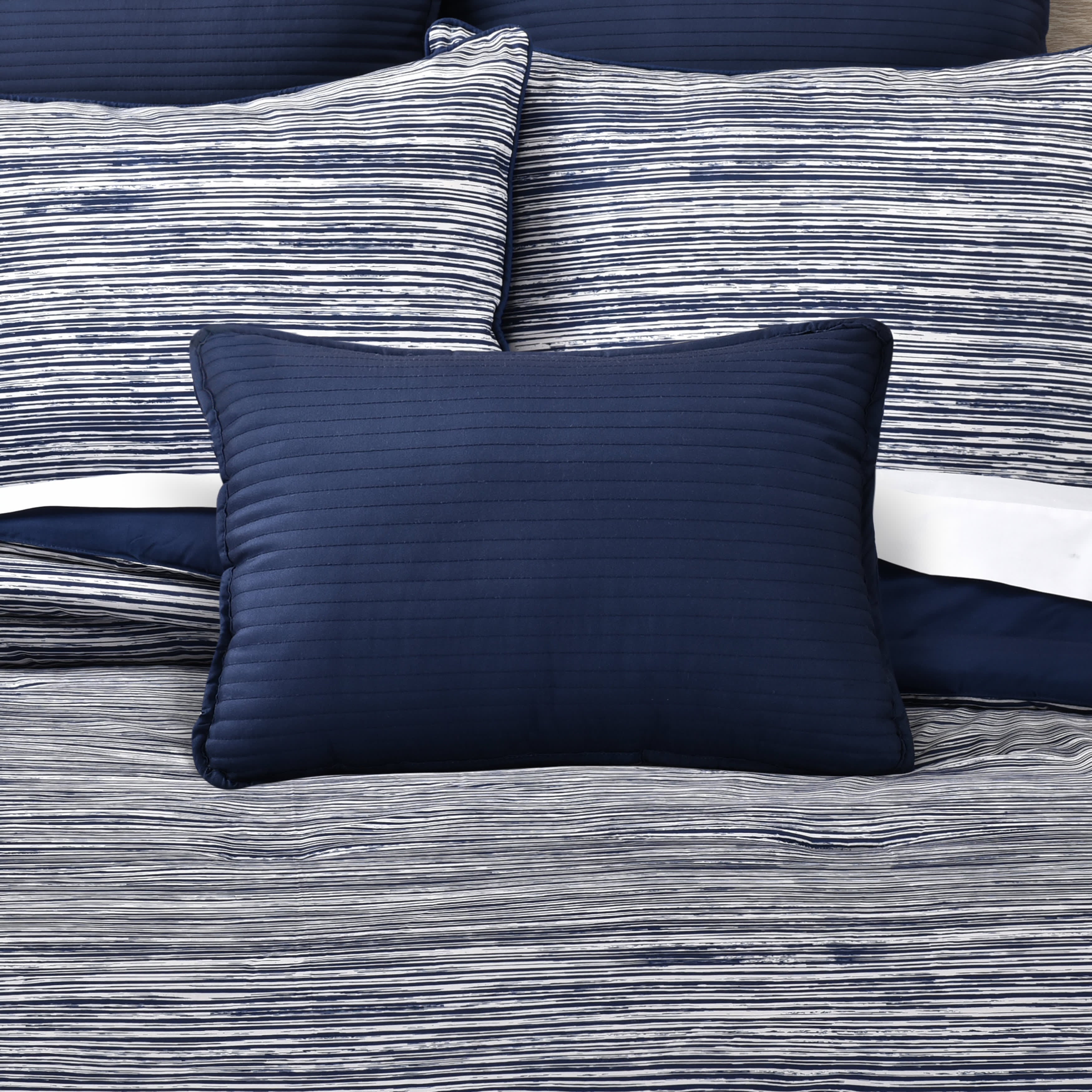 Dalton Boudoir Decorative Throw Pillow, NAVY, alternate image number 1