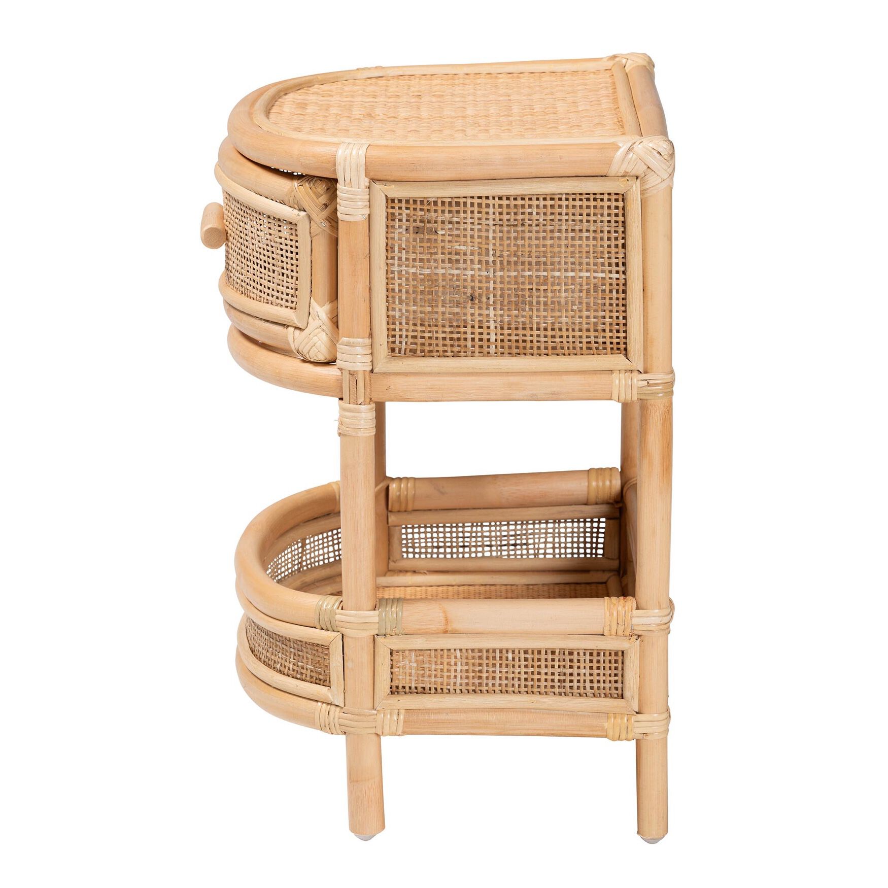 Divitia Bohemian Natural Rattan 1-Drawer Nightstand, , alternate image number 9