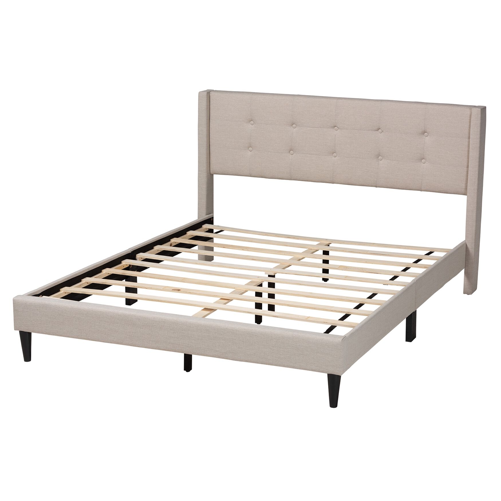 Casol Mid-Century Modern Transitional Upholstered Platform Bed, , alternate image number 7