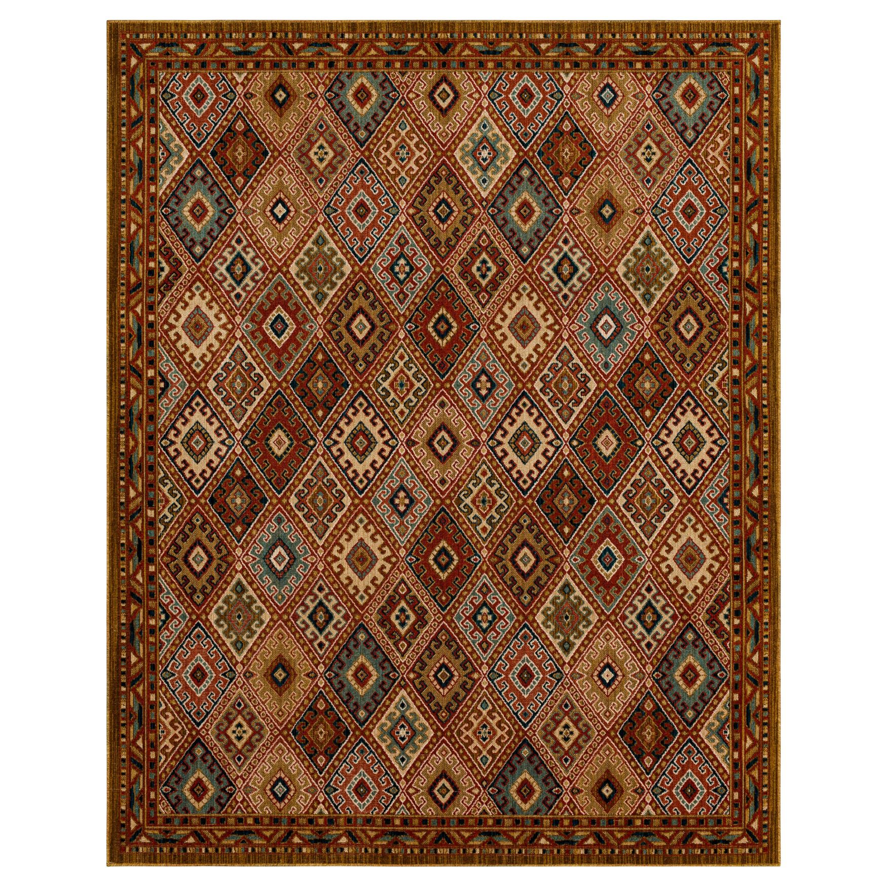 Pine Row Area Rug, RED, hi-res image number 0
