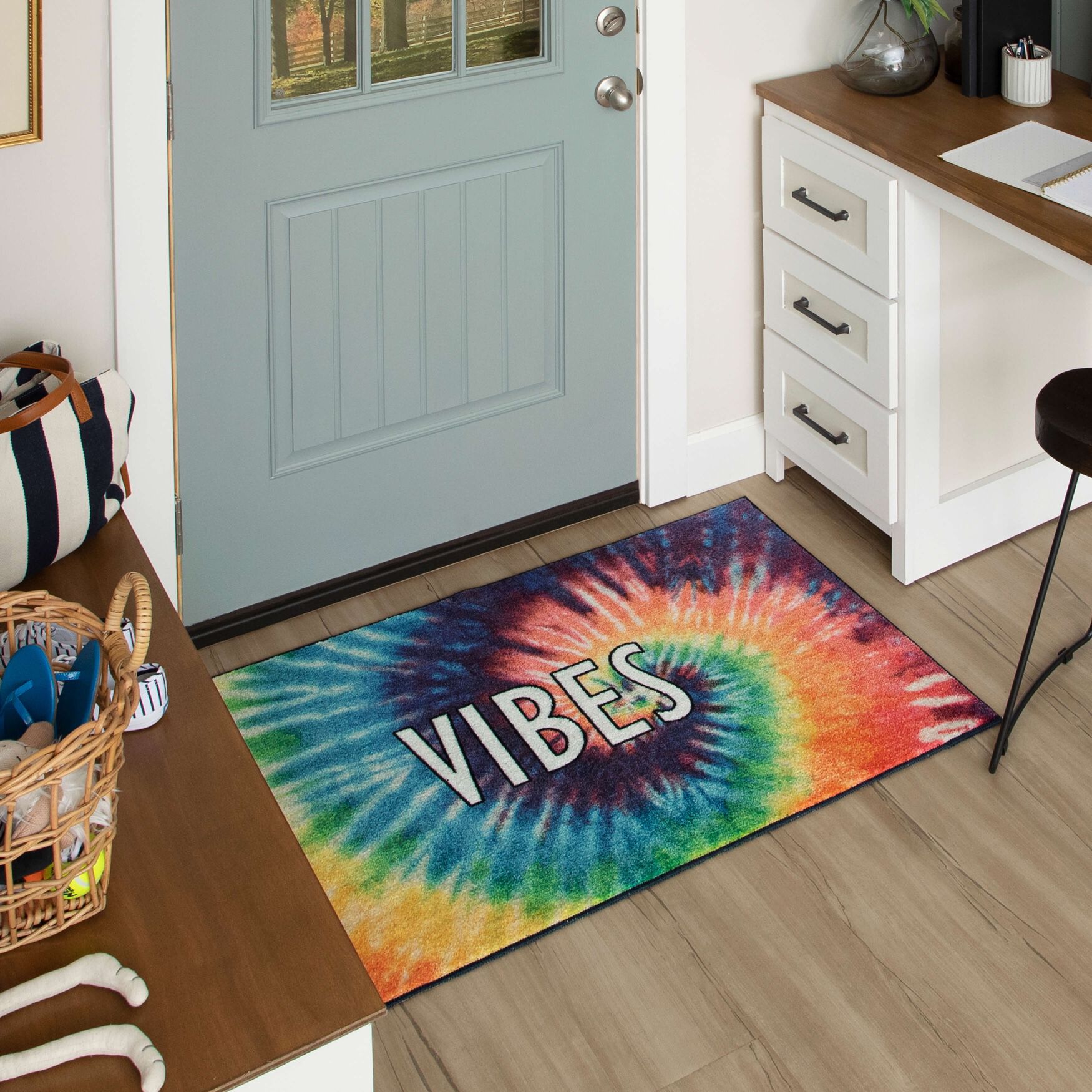 Tie Dye Vibes Multi Kitchen Rug, , alternate image number 6