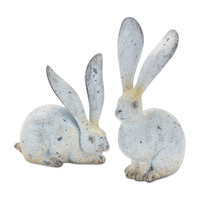 Rabbit (Set of 4) 5.5 inchesH, 8.25 inchesH Resin, GREY/BROWN, alternate image number null