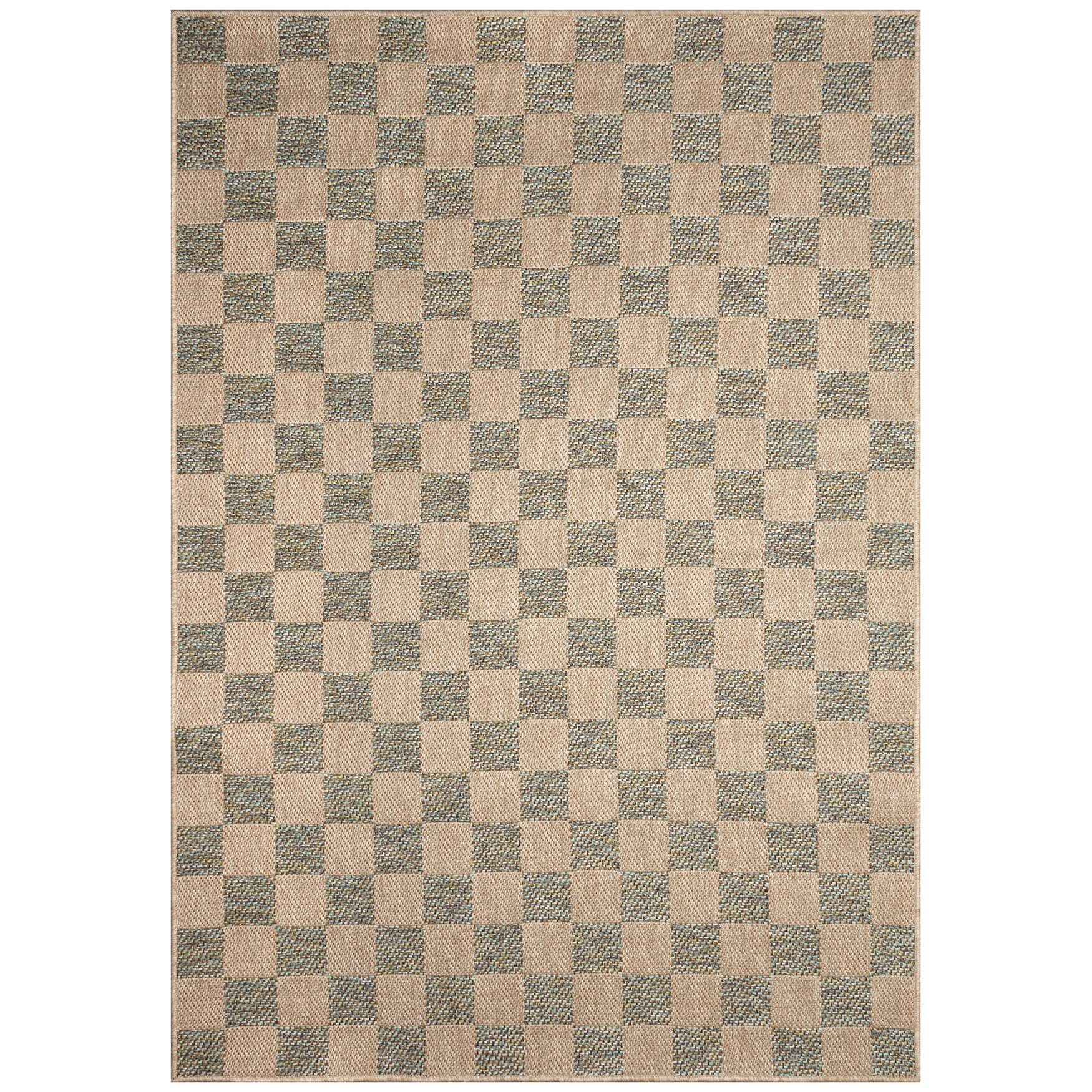 Roma Checkerboard Indoor/Outdoor Area Rug Cool | Catherines