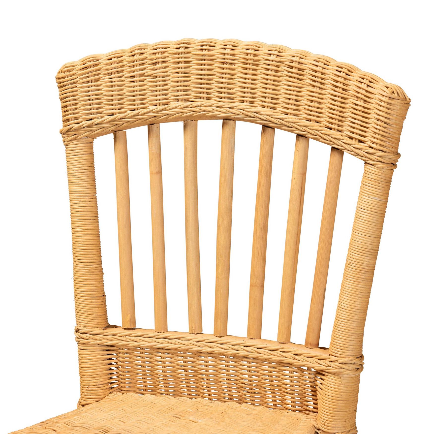 Barito Modern Bohemian Natural Rattan Counter Stool, , alternate image number 4