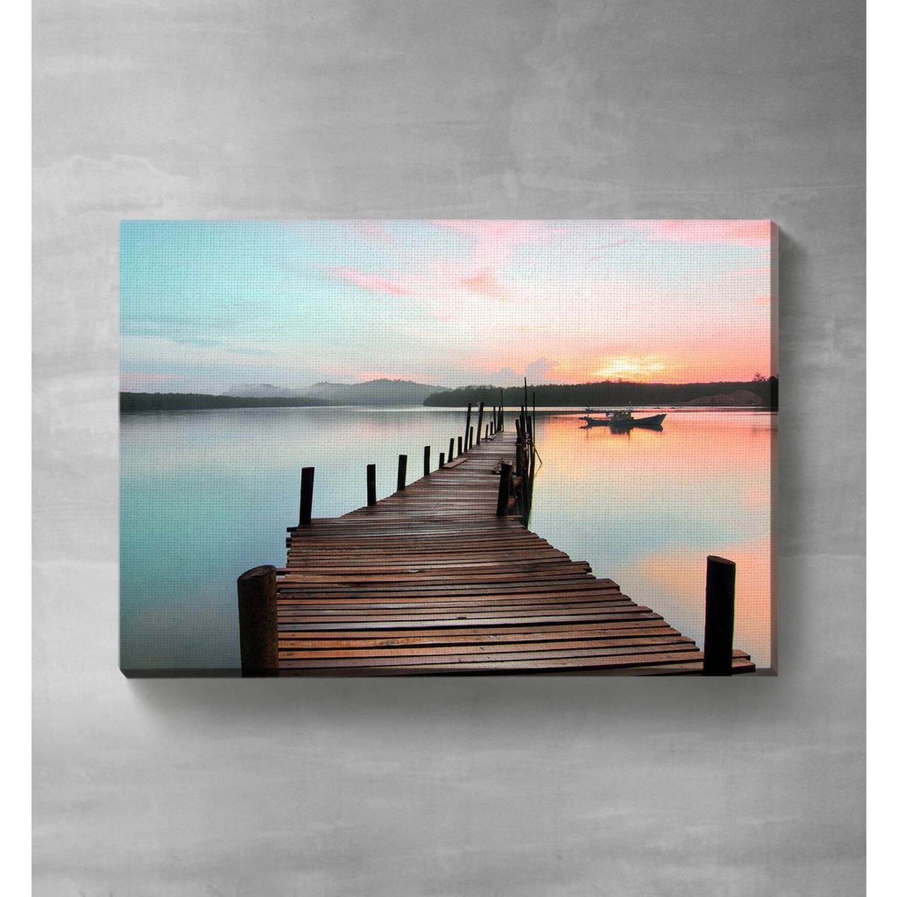 Lake Dock At Sunset, O, hi-res image number 0