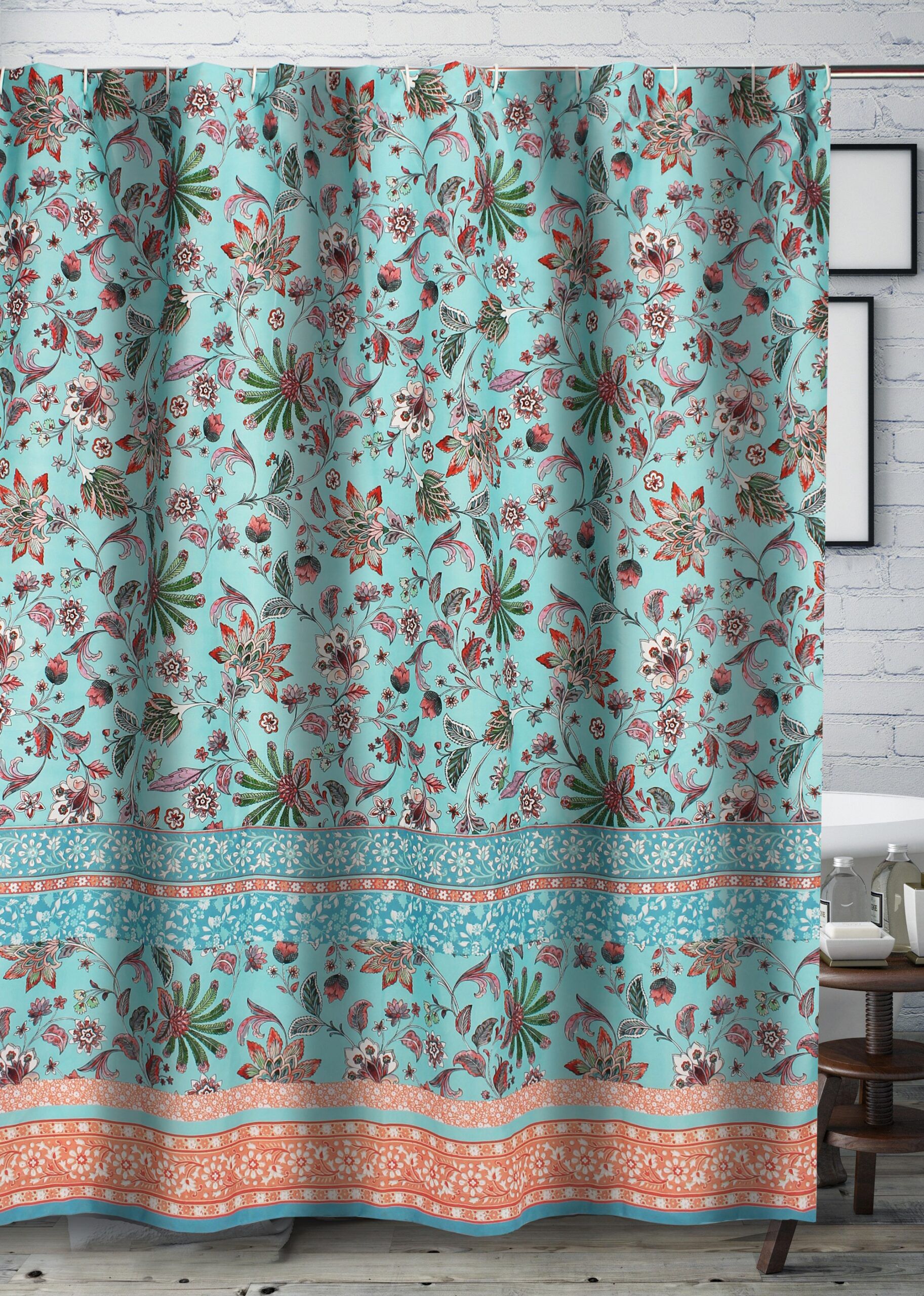 Audrey Bath and Shower Curtain, TURQUOISE, alternate image number 3