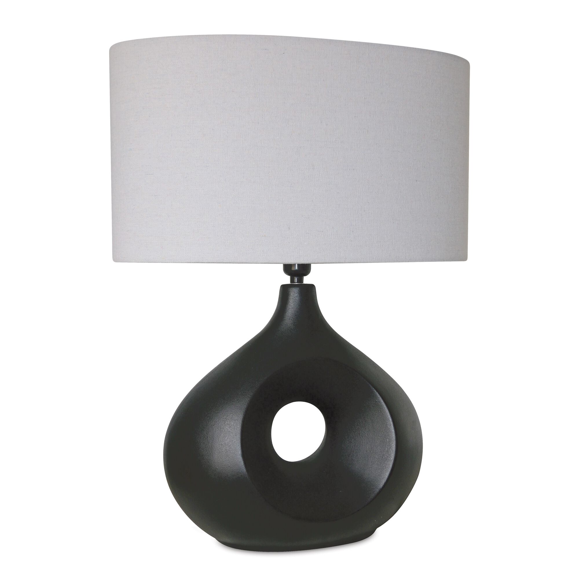 Table Lamp 22.5 inchesH Ceramic, BLACK GREY, hi-res image number 0
