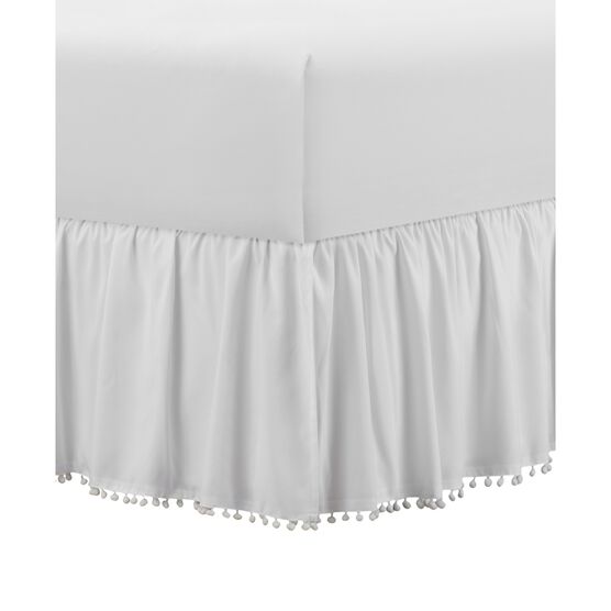 Belles & Whistles Pom Pom Trim 15" Drop Bed Skirt, , alternate image number null