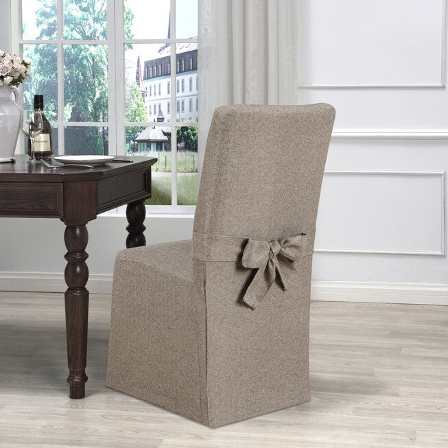 Kathy Ireland Evening Dining Room Chair Cover, FAWN, hi-res image number 0