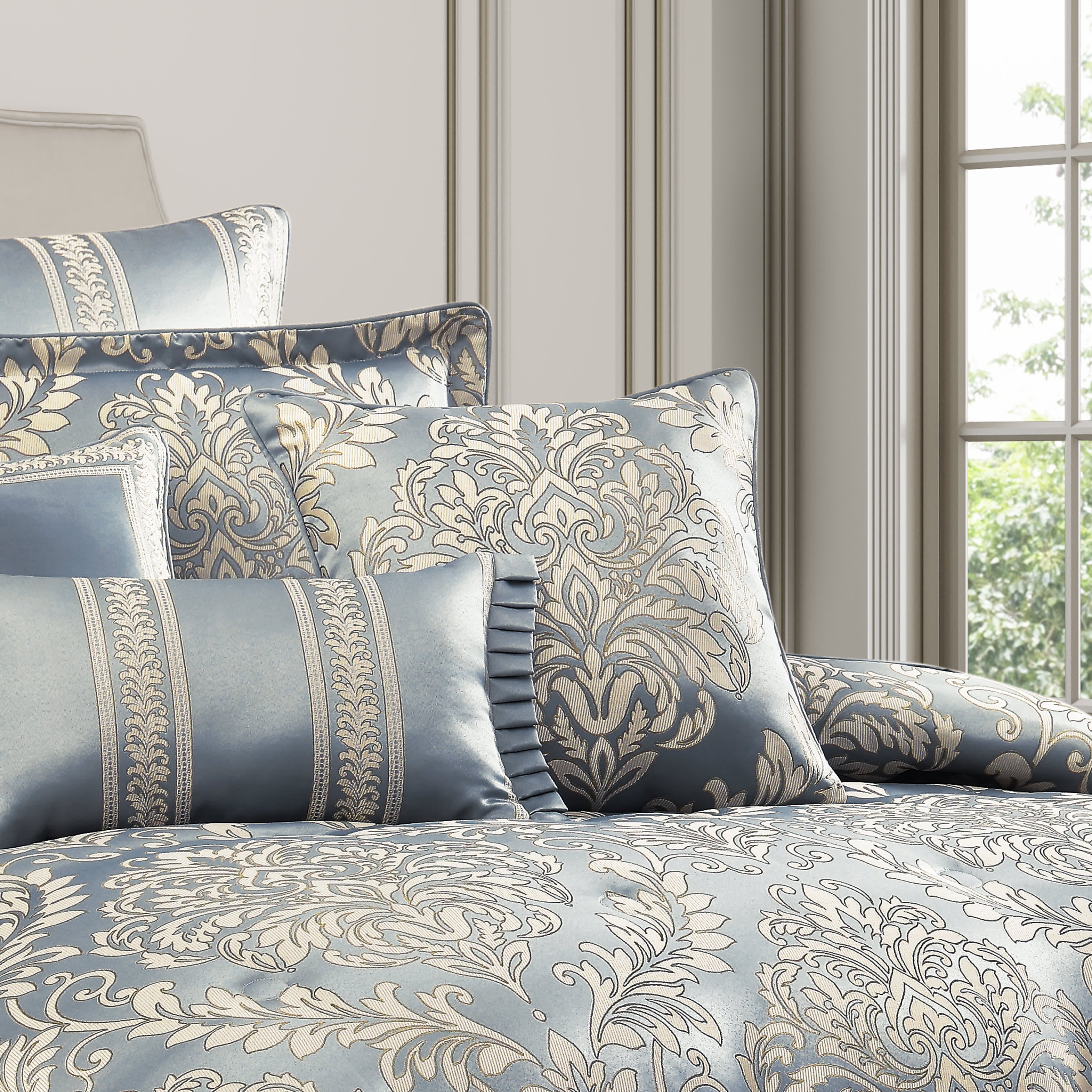 Lorenzo 20 Inch Square Decorative Throw Pillow, BLUE, alternate image number 2