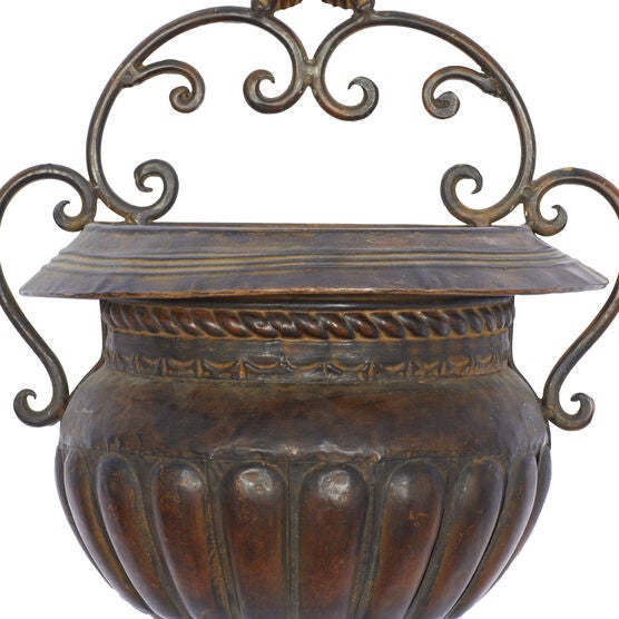 Dark Brown Iron Traditional Planter, , alternate image number null