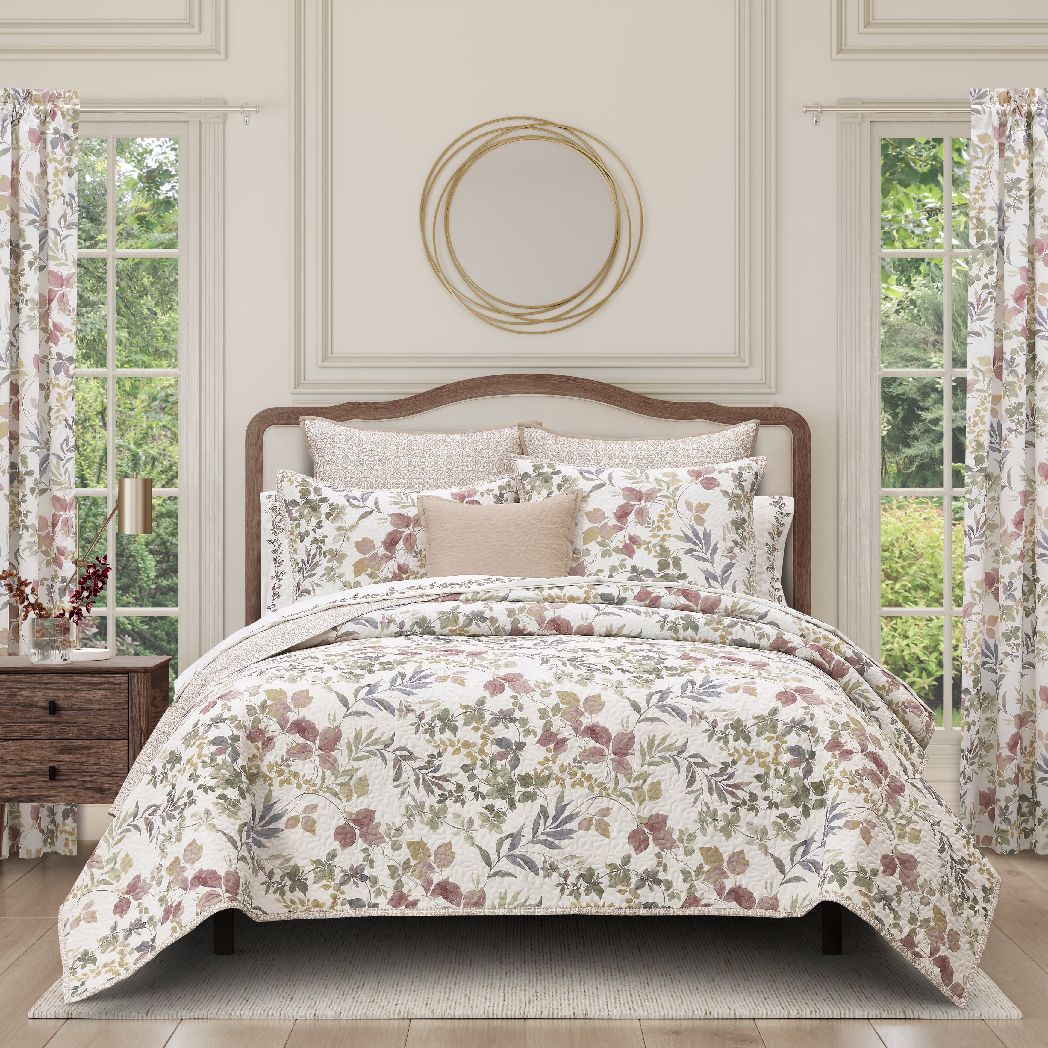 Rosewood 3 Piece Quilt Set, ROSE, hi-res image number 0