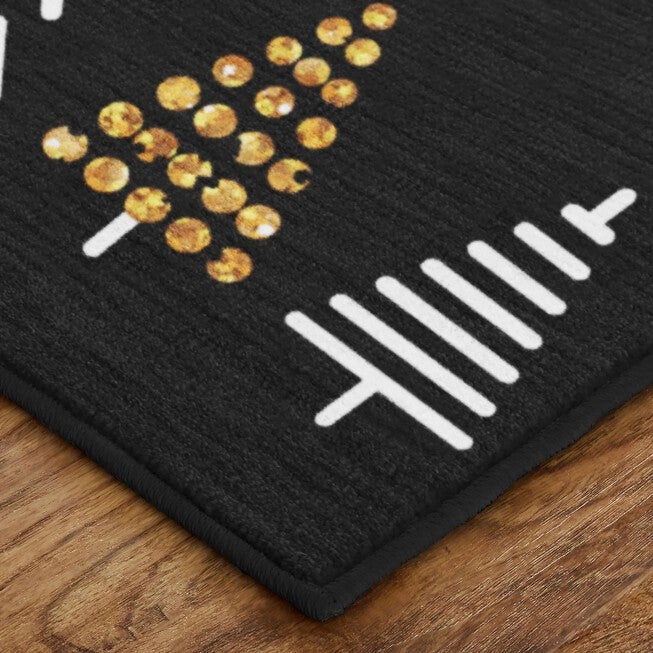 Holiday Trees Black Kitchen Rug, , on-hover image number 1