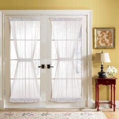 BH Studio Sheer Voile Door Panel With Tiebacks