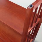 3-Shelf Folding Stackable Bookcase 27.5" Wide-Mahogany, , alternate image number null