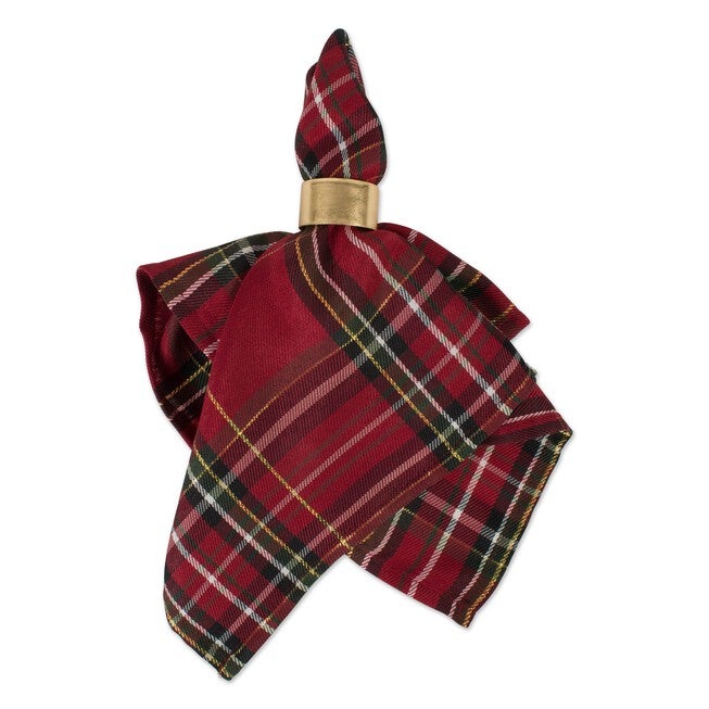 Holiday Metallic Plaid Napkin, Set of 6, , alternate image number null