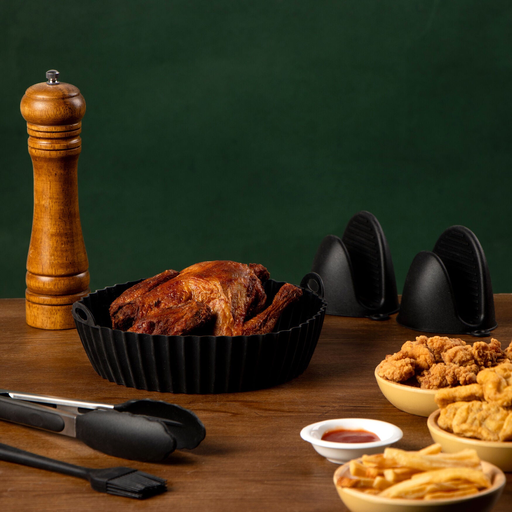 Air Fryer Reusable Silicone Liner Air Fryer Accessories Kit, , alternate image number 10