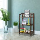 Stratford 3-Shelf Folding Bookcase-Warm Brown, , alternate image number null