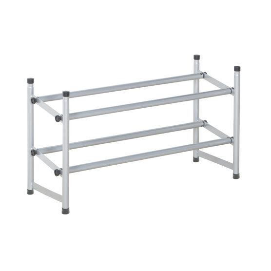 Stackable Telescoping Shoe Rack, Silver, , alternate image number null