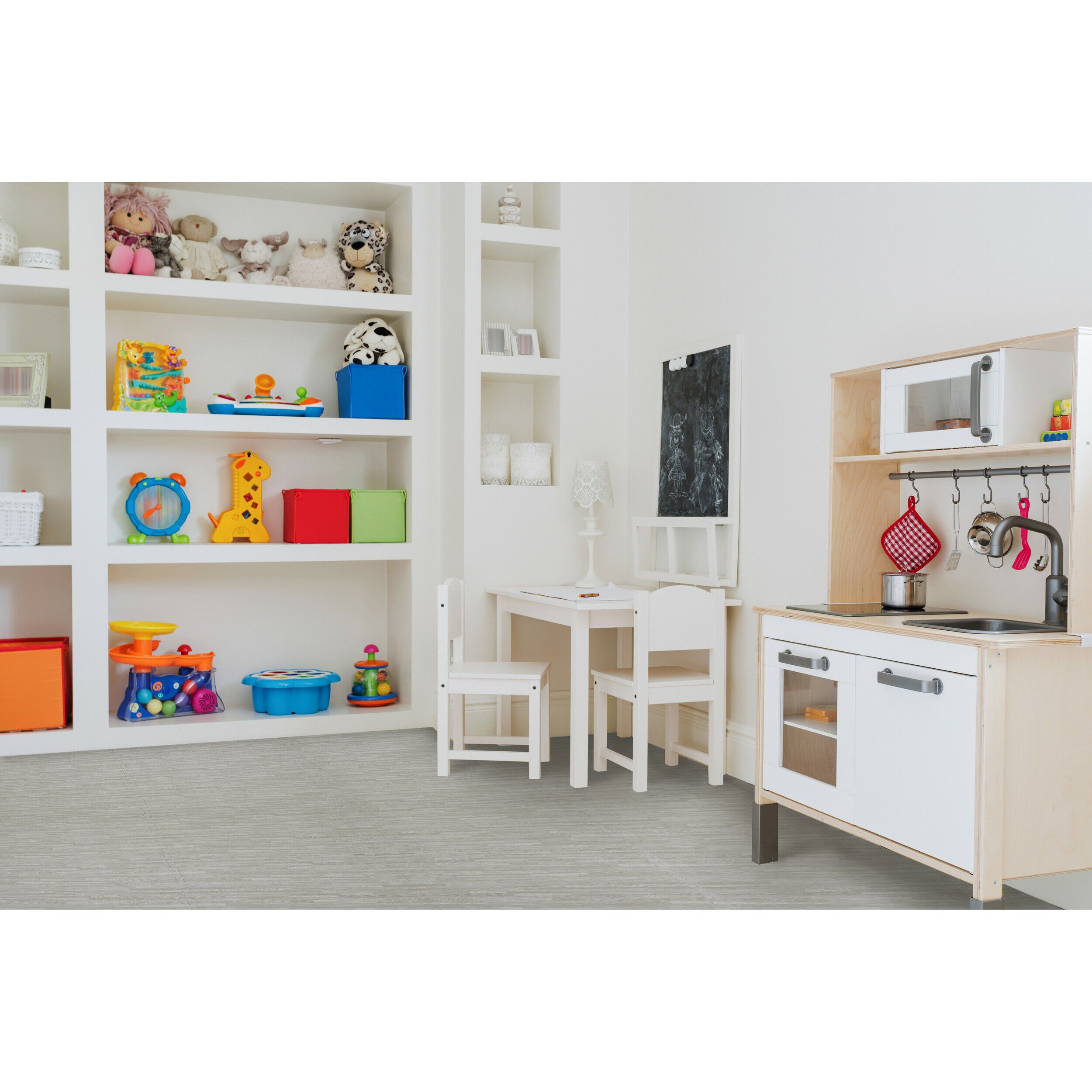 Interlocking Foam 24x24 Anti Fatigue Floor Tiles 4 tiles/16 Sq. Ft. - Grey, GREY, alternate image number 2