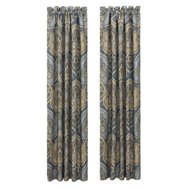 Messina Navy 84 Inch Window Panel Pair, NAVY, alternate image number 3