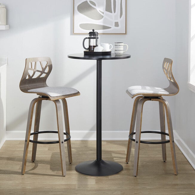 Folia 30 inches Fixed-Height Barstool - Set Of 2, , alternate image number null