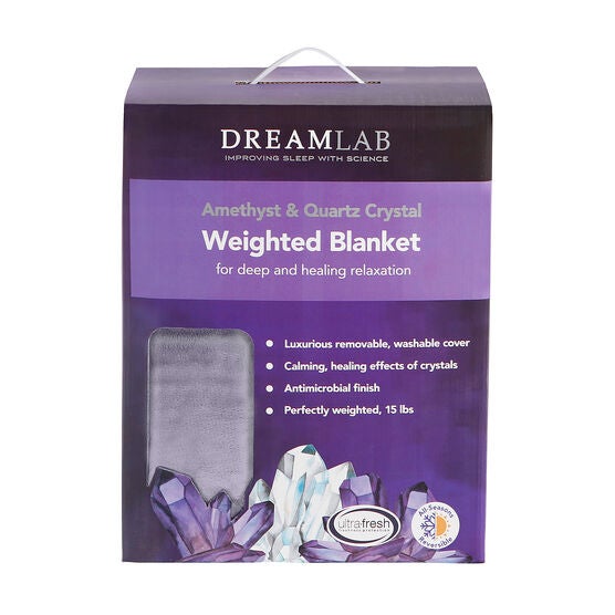 Crystal 15Lb Reversible Cooling Weighted 48X72 Blanket With Removable Cover Weighted Blanket & Cover, , alternate image number null