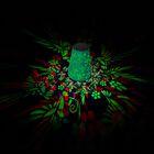 Solar Celestials Hummingbird Projection Lantern, GREEN, hi-res image number null