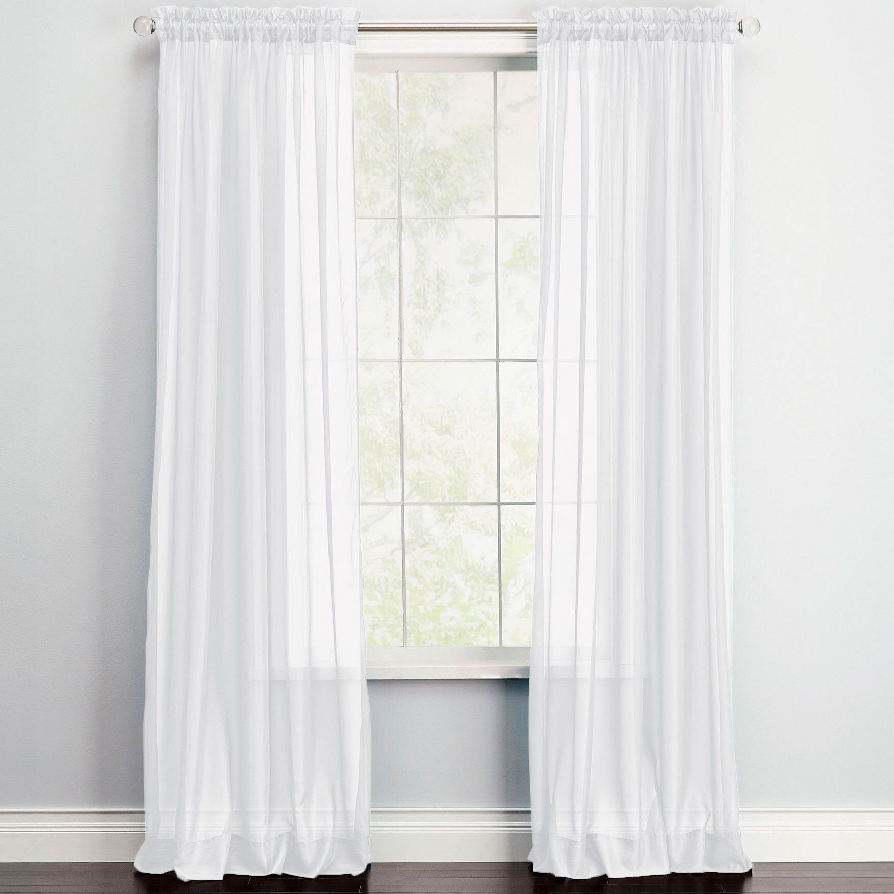 BH Studio Sheer Voile Rod-Pocket Panels -Set of 2