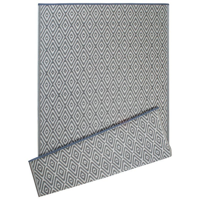 Rust Diamond Outdoor Rug 4X6 Ft Floor Coverings, GRAY, hi-res image number 0