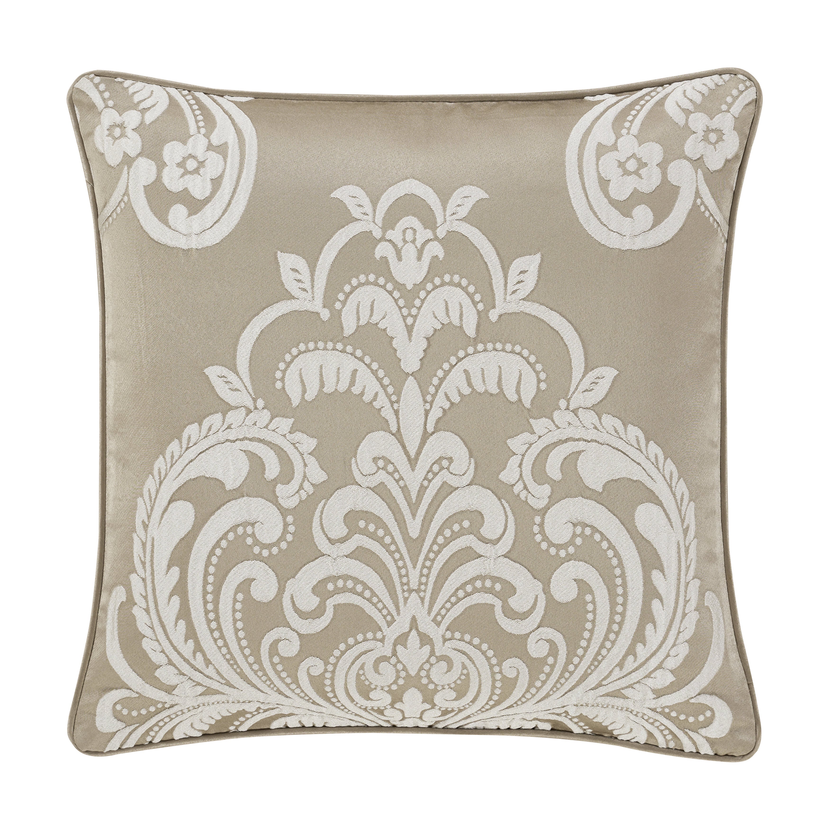 Potenza Sand 20 Inch Square Decorative Throw Pillow, SAND, hi-res image number 0