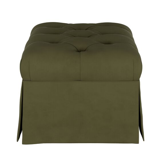 Velvet Skirted Storage Bench, , alternate image number null