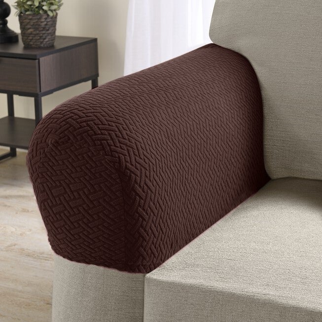 Mason Arm Chair Covers, CHOCOLATE, hi-res image number 0