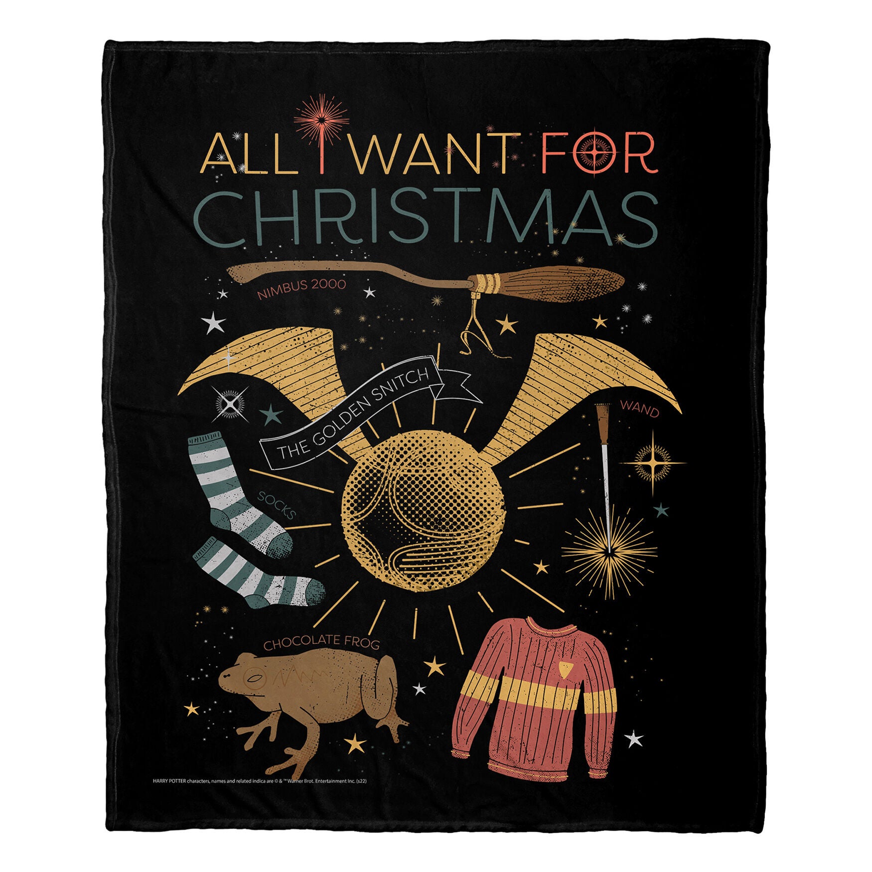 Wb Harry Potter All I Want For Christmas Silk Touch Throw, , on-hover image number 1