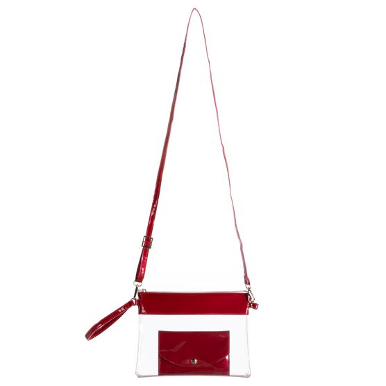 Convertible Bag Purse With Wallet, Clear/Red, , alternate image number null