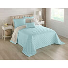 BH Studio Reversible Quilted Bedspread, LIGHT AQUA IVORY, hi-res image number null