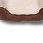 Orthopedic rectangle bolster Pet Bed,Dog Bed, super soft plush, Medium 25x21 inches BROWN, , alternate image number 2
