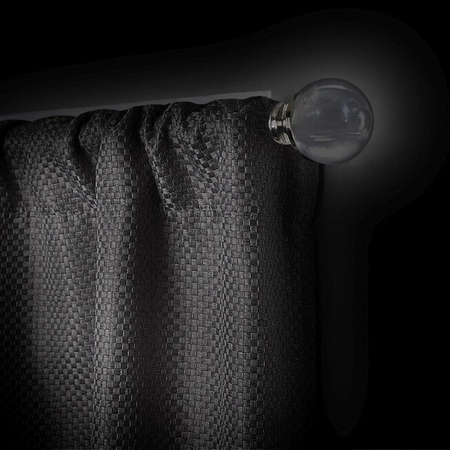 Innovative Decorative Room Darkening Wrap Around Rod & Finial 48-86, , alternate image number null