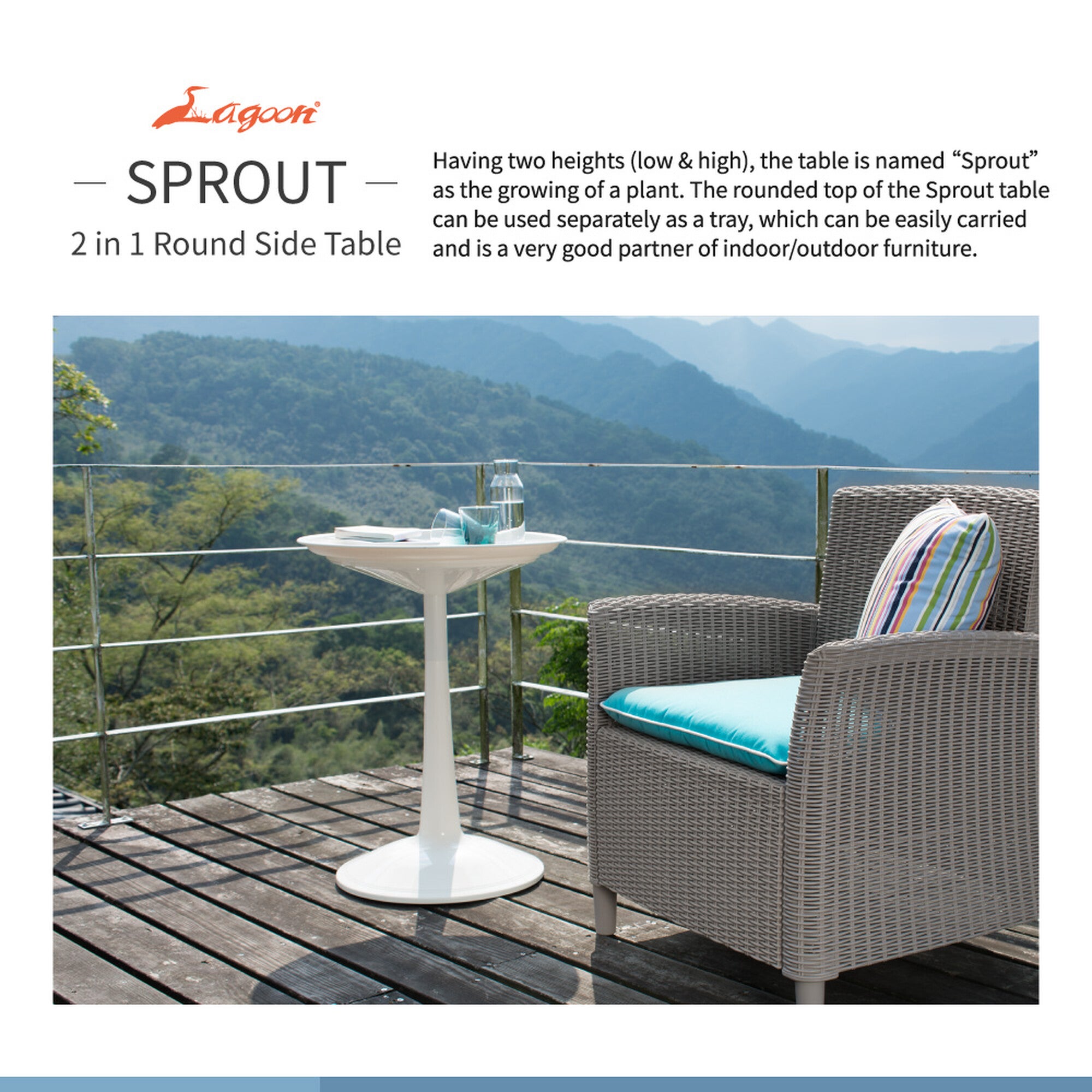 SPROUT 2 in 1 side table outdoor lifestyle banner