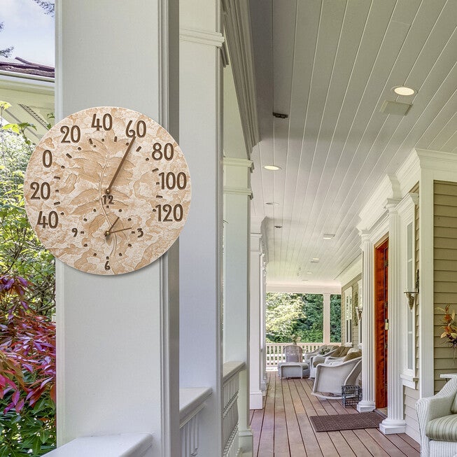 Fossil Sumac Thermometer Clock, , alternate image number 2