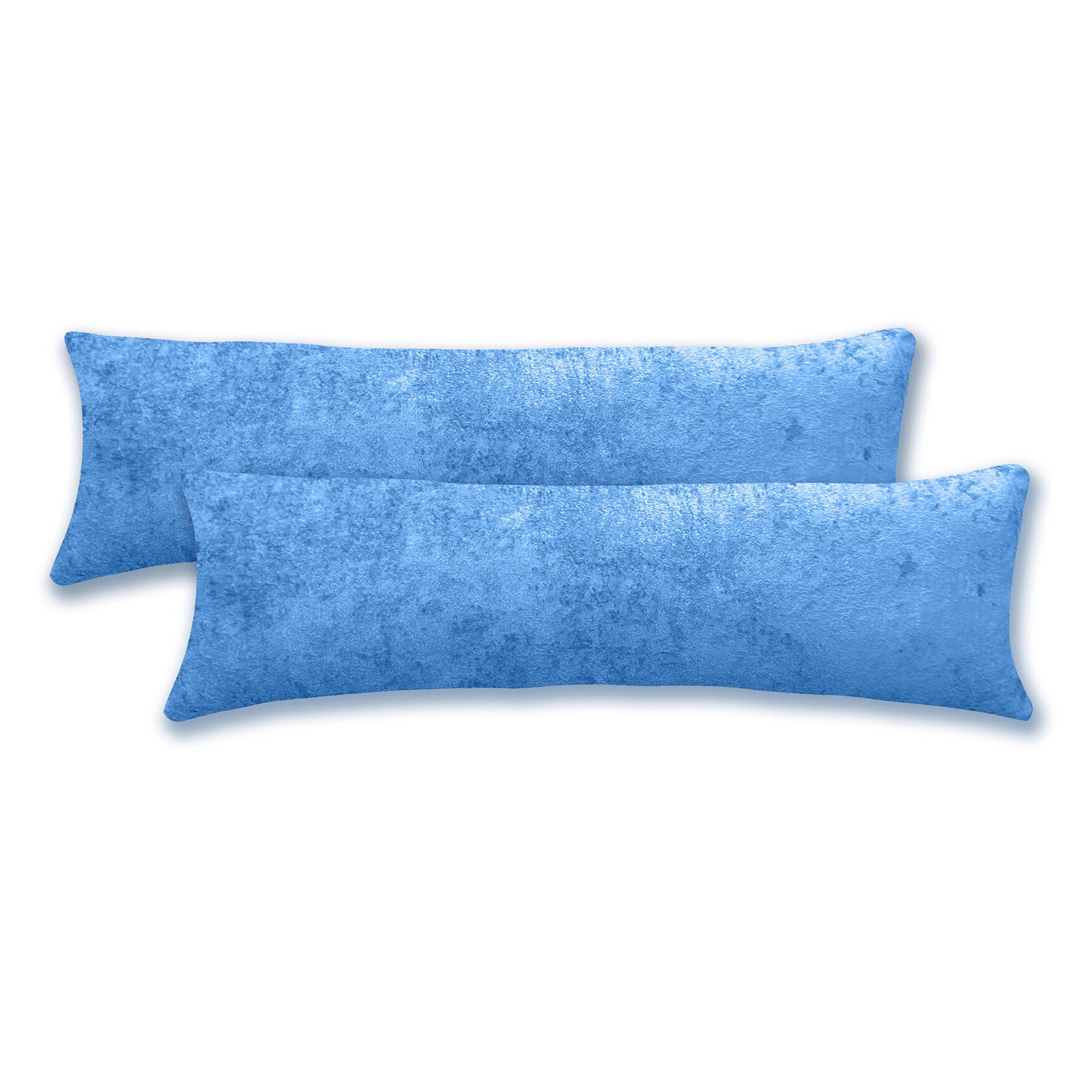 Fresh Ideas Velvet Body Pillow Cover 2-Pack Body Pillow Cover, MEDIUM BLUE, hi-res image number 0