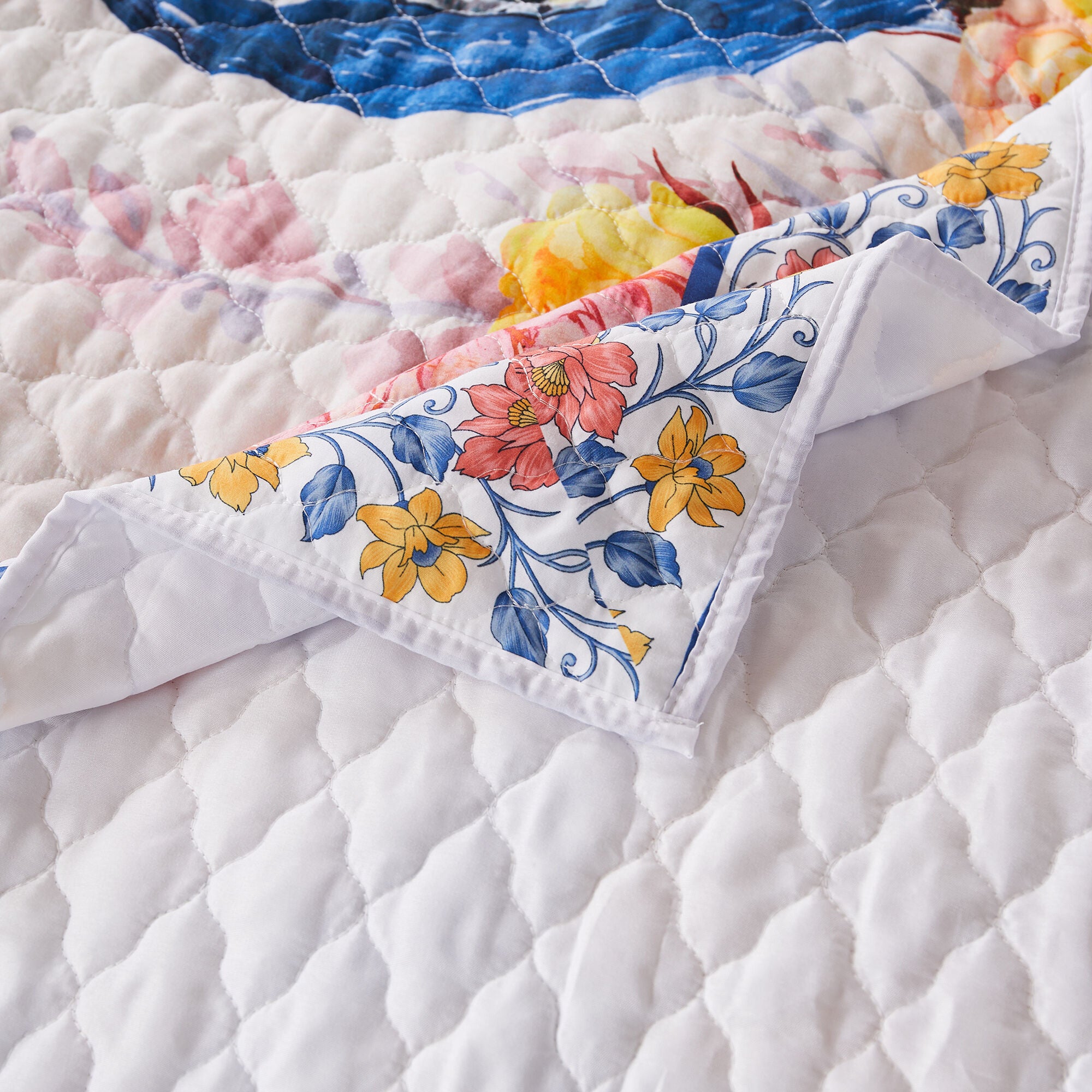 Huntington Peacock Quilted Throw Blanket, GOLD, alternate image number 3