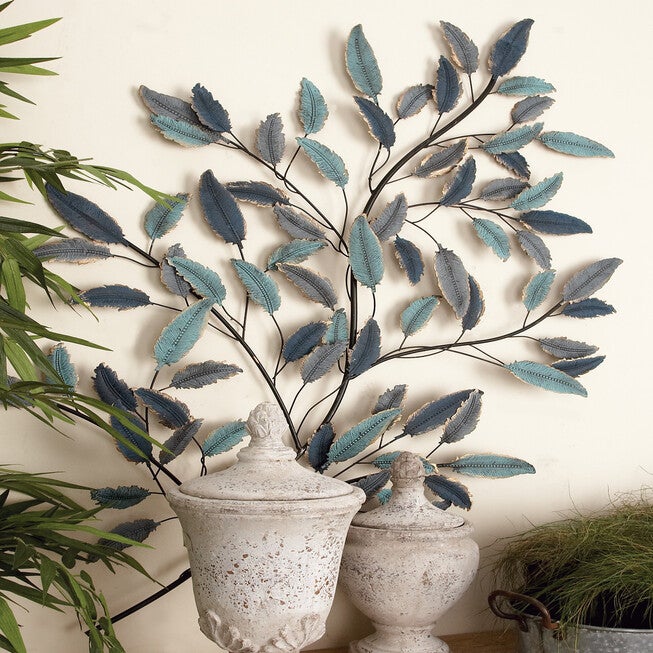 Blue Metal Traditional Floral Wall Decor, , alternate image number 7