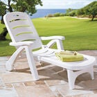 Resin Folding Lounger, WHITE, hi-res image number null