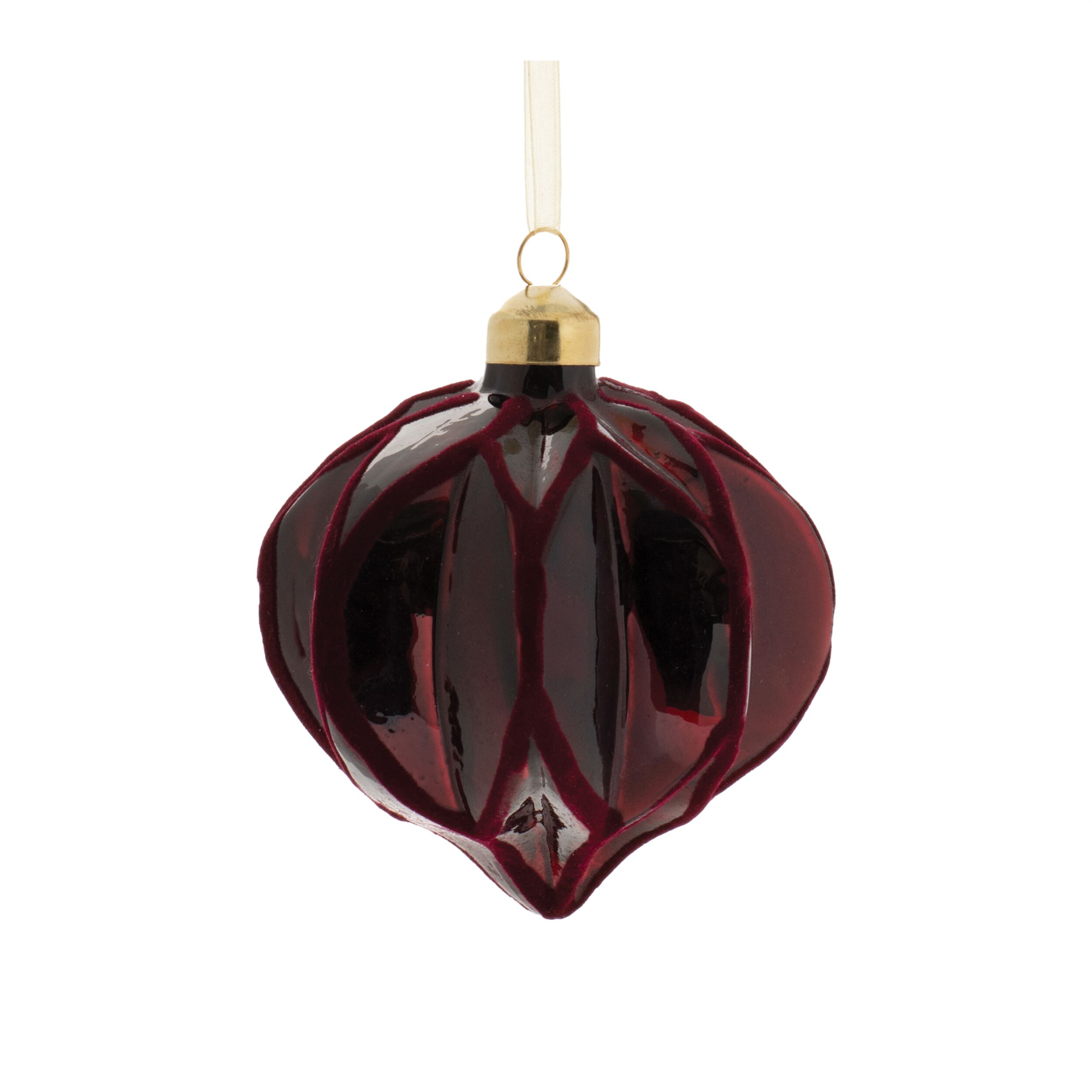 Velvet Glass Ornament (Set of 6), RED GOLD, alternate image number 6