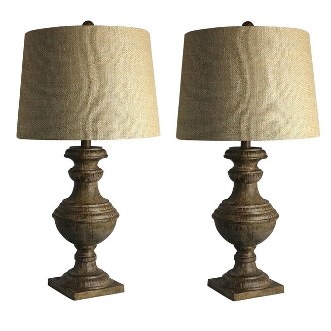 28 inches Cottage Coffee Resin Table Lamp, , on-hover image number null