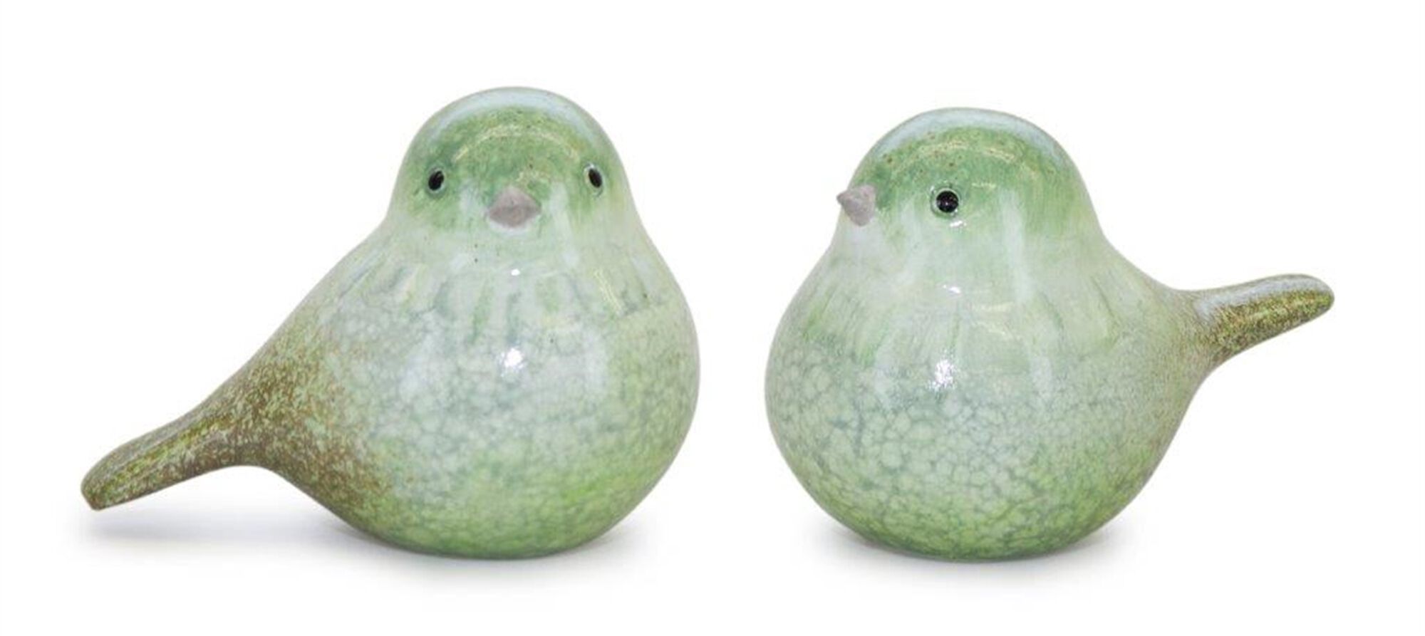 Bird (Set of 4) 2.5 inchesH Terra Cotta, GREEN/WHITE, alternate image number 1